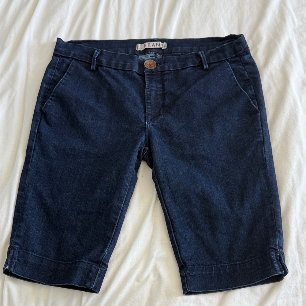 J Brand Dark Wash Stretch Women's Bermuda Shorts